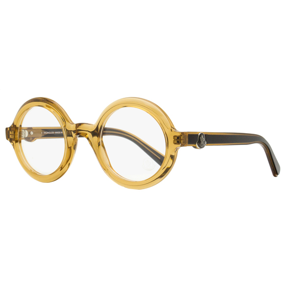 Moncler Round Eyeglasses ML5194 045 Transparent Brown 48mm - Picture 1 of 3